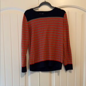 GAP Women's Striped Sweater - Red and Black